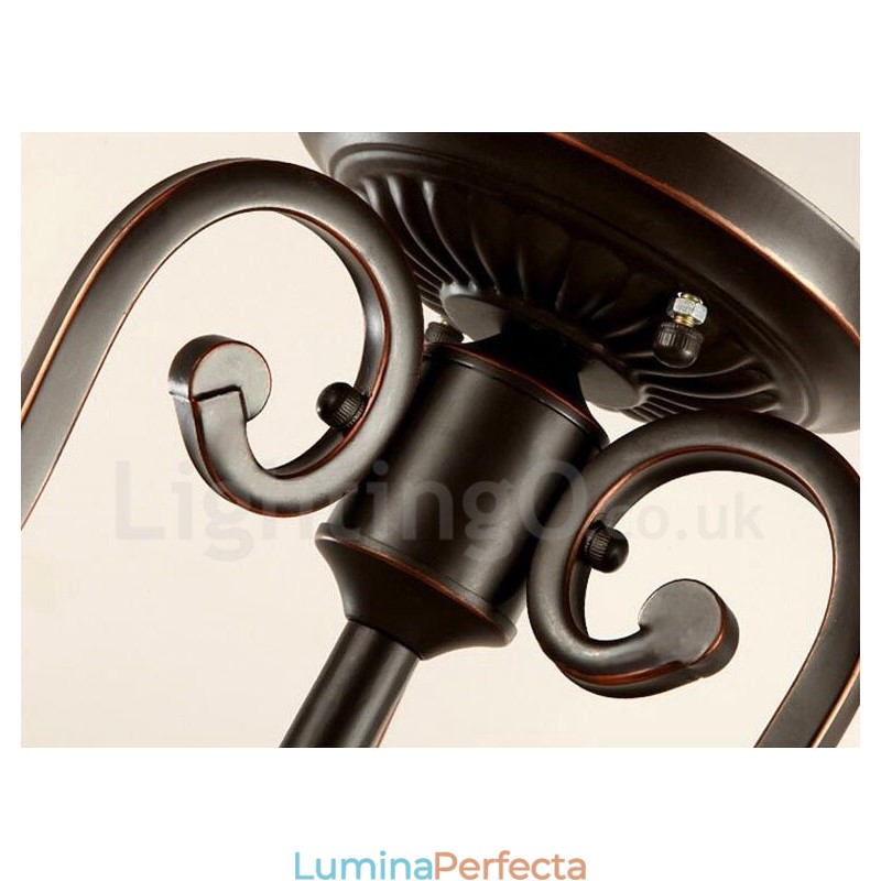 Lumină unică Rustic Lodge Lumină integrată metalică cu montare încasată