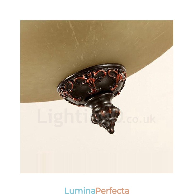 Lumină unică Rustic Lodge Lumină integrată metalică cu montare încasată