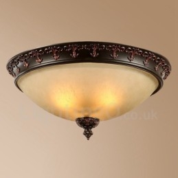 Lumină unică Rustic Lodge Lumină integrată metalică cu montare încasată