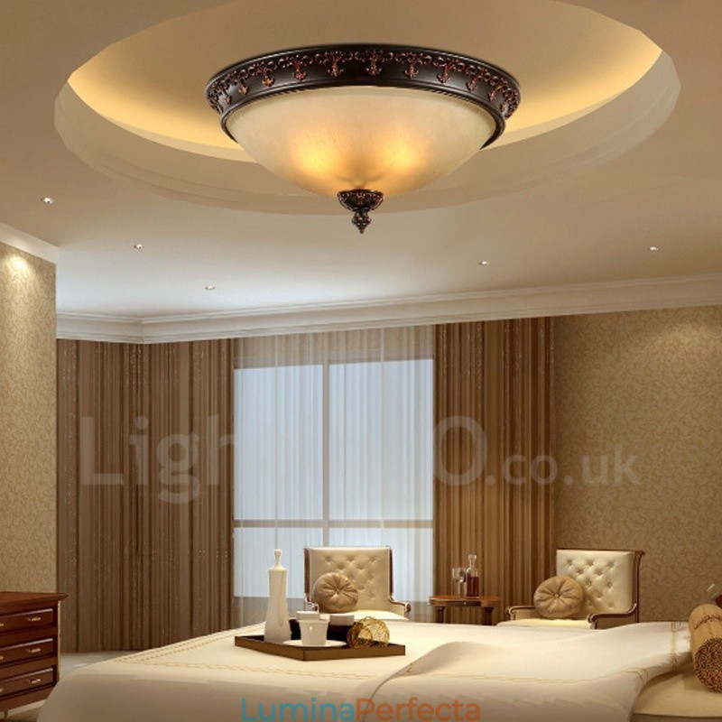 Lumină unică Rustic Lodge Lumină integrată metalică cu montare încasată