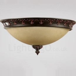 Lumină unică Rustic Lodge Lumină integrată metalică cu montare încasată