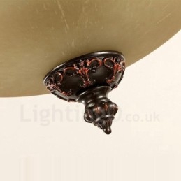 Lumină unică Rustic Lodge Lumină integrată metalică cu montare încasată