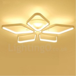 Lumină cu 5 lumini, modernă, contemporană, integrată, din metal