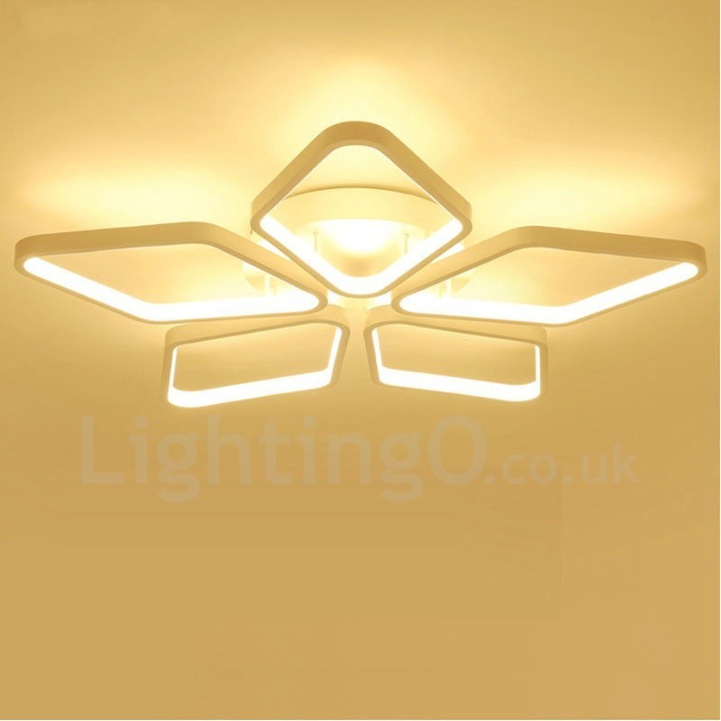 Lumină cu 5 lumini, modernă, contemporană, integrată, din metal