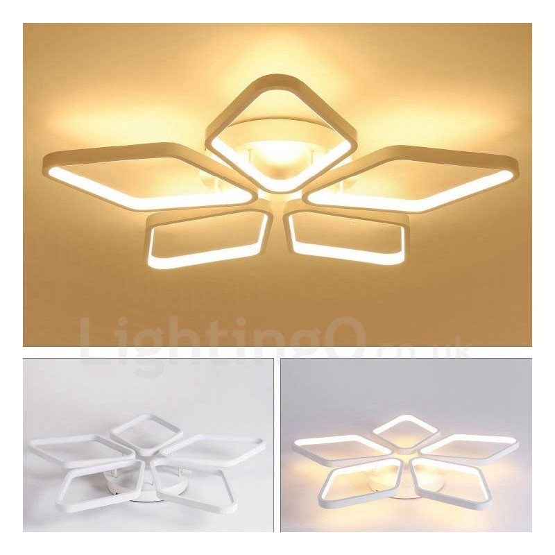 Lumină cu 5 lumini, modernă, contemporană, integrată, din metal