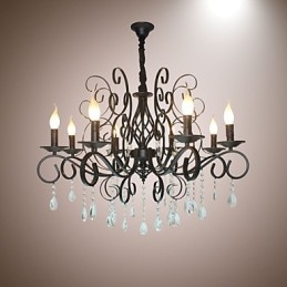 8 Cap de lampă de cristal în stil european de iluminat candelabru metalic