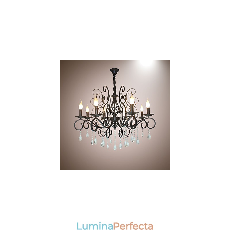 8 Cap de lampă de cristal în stil european de iluminat candelabru metalic