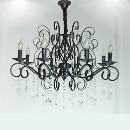8 Cap de lampă de cristal în stil european de iluminat candelabru metalic