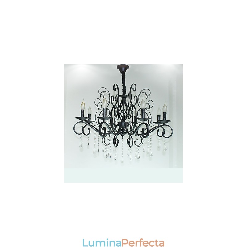 8 Cap de lampă de cristal în stil european de iluminat candelabru metalic