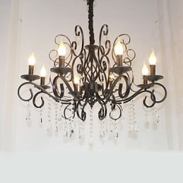 8 Cap de lampă de cristal în stil european de iluminat candelabru metalic