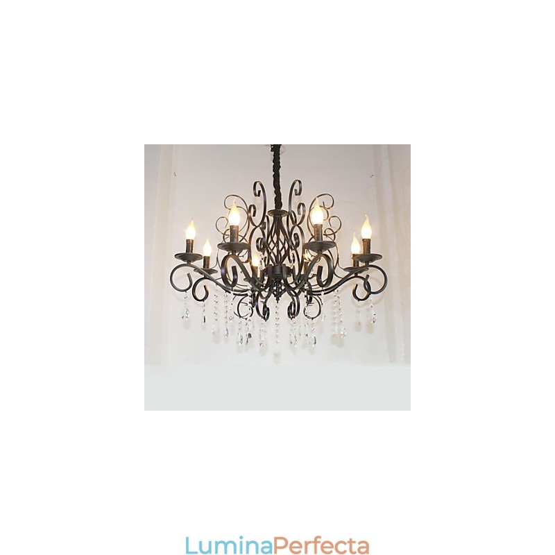 8 Cap de lampă de cristal în stil european de iluminat candelabru metalic