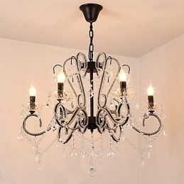 Candelabru Cristal 6 Lumini Modern Contemporan Traditional Clasic Rustic Lodge Vintage Retro