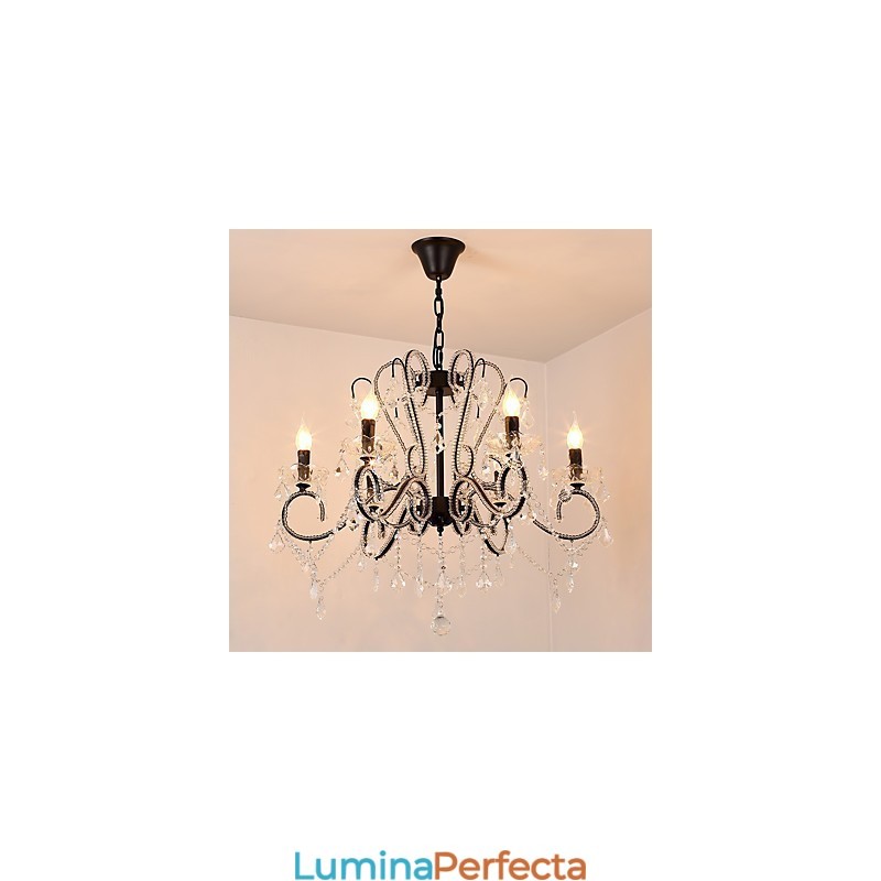 Candelabru Cristal 6 Lumini Modern Contemporan Traditional Clasic Rustic Lodge Vintage Retro