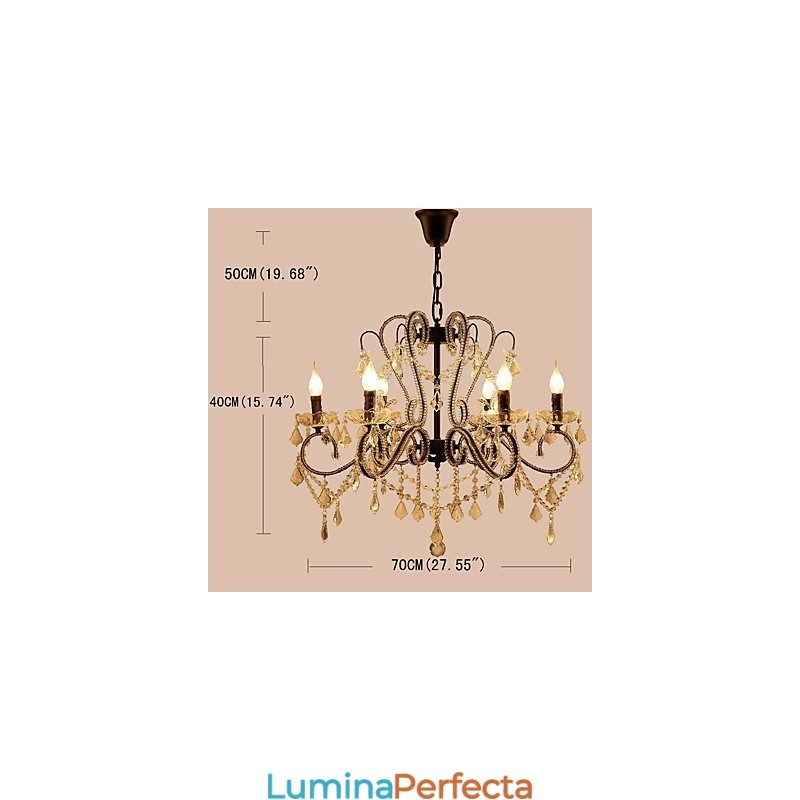 Candelabru Cristal 6 Lumini Modern Contemporan Traditional Clasic Rustic Lodge Vintage Retro