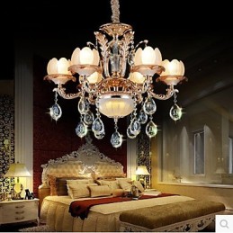 Pandantiv de cristal în stil european Iluminat retro în stil aliaj simplu