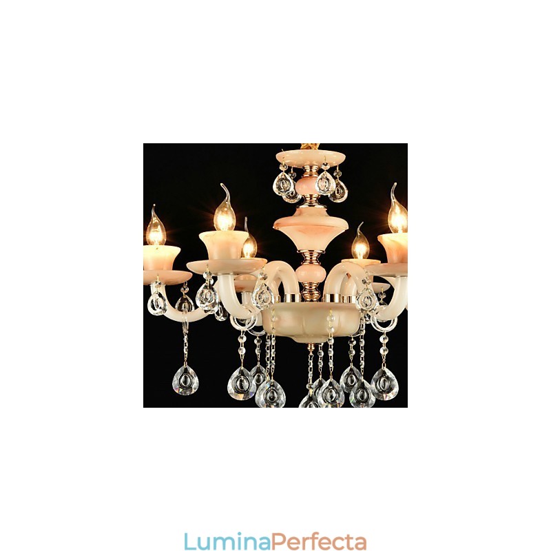 Modern, contemporan, tradițional, clasic, caracteristică galvanizată pentru candelabru din metal în stil mini de cristal