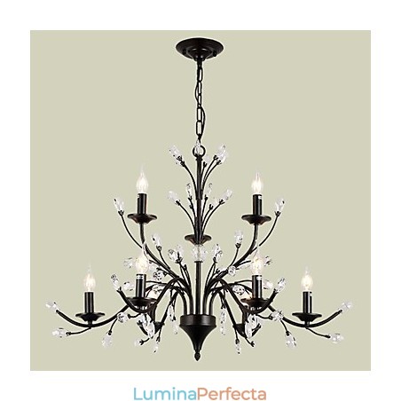 Candelabru de cristal cu 9 lumini Modern Contemporan Tradițional Clasic Vintage Retro Pictură Țară Caracteristică