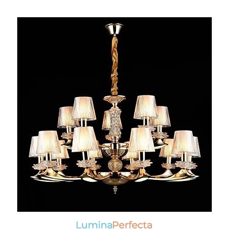 Lampă suspendată Din aliaj de zinc Caracteristică pentru Crystal Mini Style Metal Interior Magazine 15 Becuri Lampă suspendată Din aliaj de zinc Caracteristică pentru Crystal Mini Style Metal Interior Magazine 15 Becuri