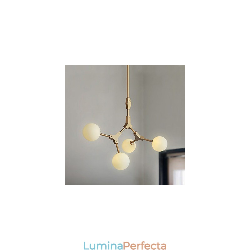 Caracteristică tradițională de pictură clasică pentru lumina suspendată din lemn de bambus în stil mini