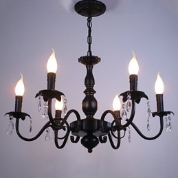 Candelabru în stil european Lumânare Lampă de cristal Lampă de artă simplă din fier Lampă decorativă