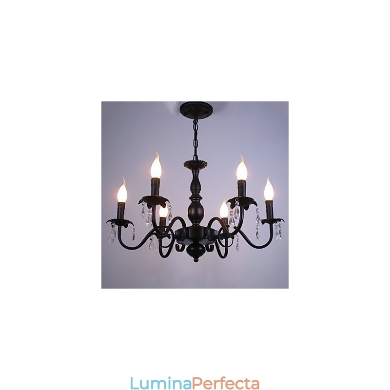 Candelabru în stil european Lumânare Lampă de cristal Lampă de artă simplă din fier Lampă decorativă