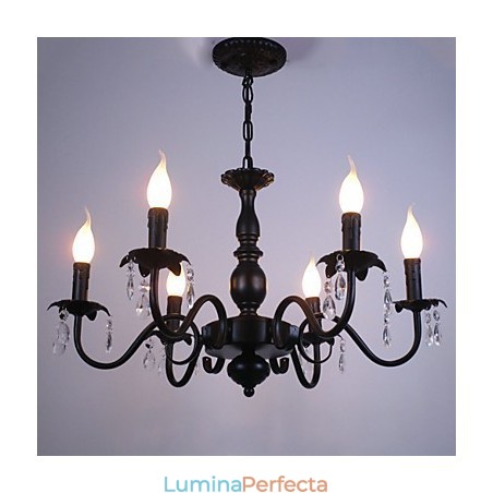 Candelabru în stil european Lumânare Lampă de cristal Lampă de artă simplă din fier Lampă decorativă