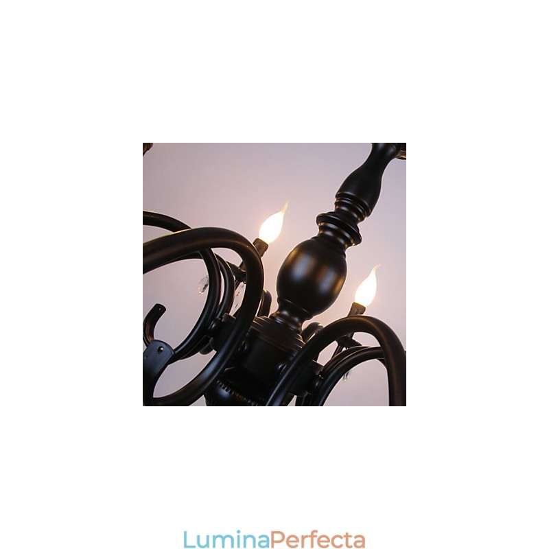 Candelabru în stil european Lumânare Lampă de cristal Lampă de artă simplă din fier Lampă decorativă