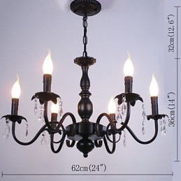Candelabru în stil european Lumânare Lampă de cristal Lampă de artă simplă din fier Lampă decorativă