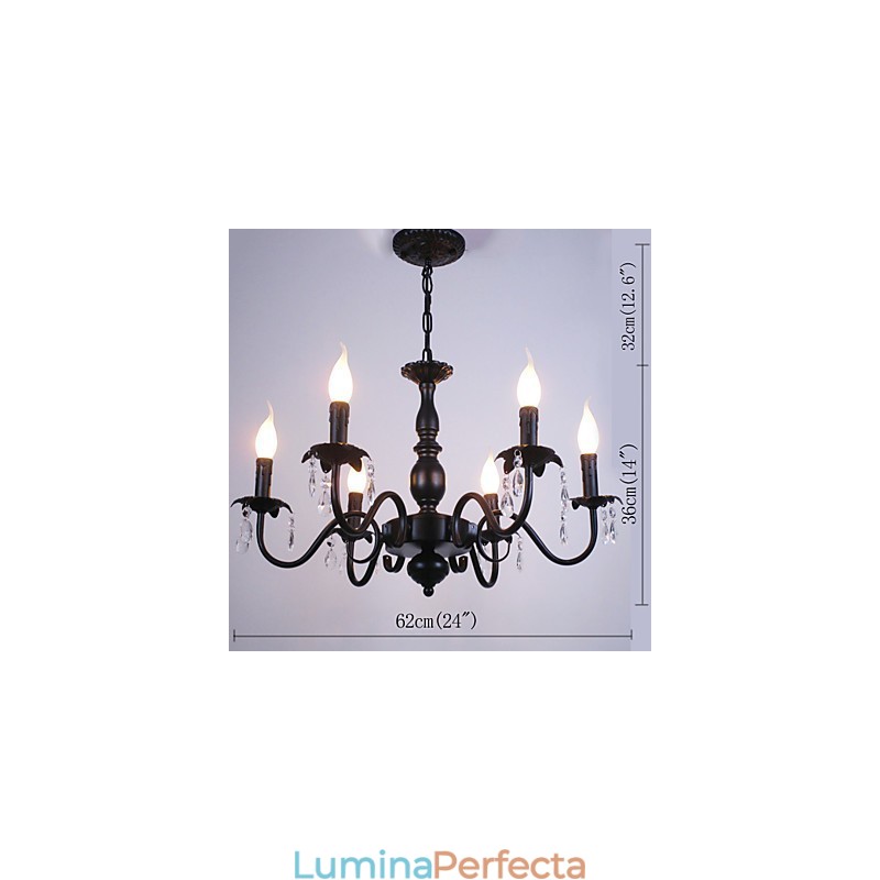 Candelabru în stil european Lumânare Lampă de cristal Lampă de artă simplă din fier Lampă decorativă