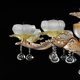 Caracteristică tradițională clasică din aliaj de zinc pentru candelabru din metal cu 8 becuri în stil mini cristal