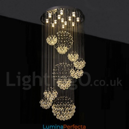 Lungime suplimentară, 5 metri, cristal lung, suspendat de tavan, candelabru modern, iluminat suspendat pentru casă, candelabru, lămpi Lungime suplimentară, 5 metri, cristal lung, suspendat de tavan, candelabru modern, iluminat suspendat pentru casă, candelabru, lămpi