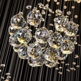 Lungime suplimentară, 5 metri, cristal lung, suspendat de tavan, candelabru modern, iluminat suspendat pentru casă, candelabru, lămpi