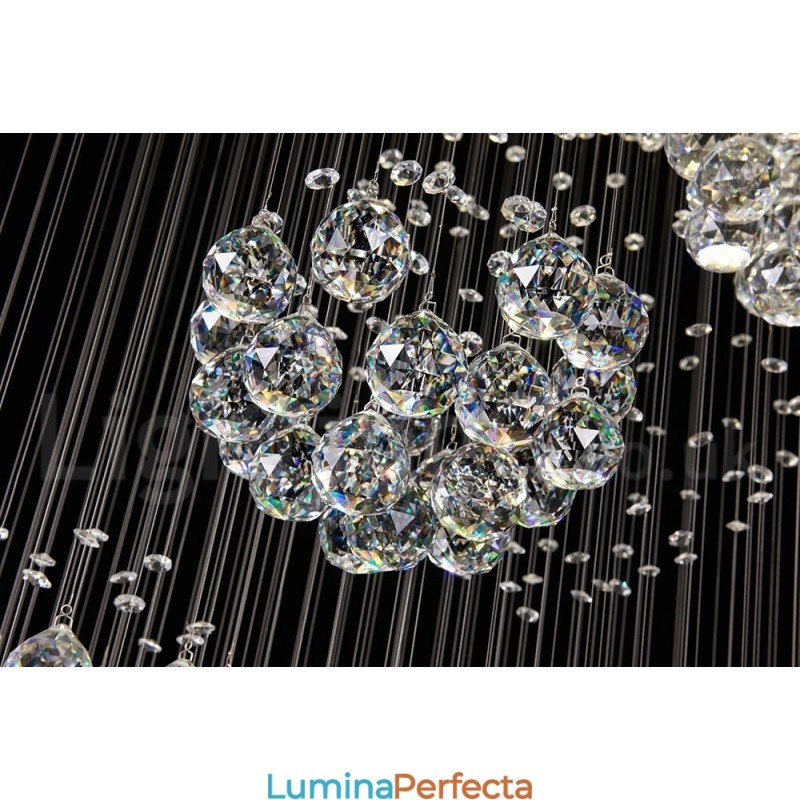 Lungime suplimentară, 5 metri, cristal lung, suspendat de tavan, candelabru modern, iluminat suspendat pentru casă, candelabru, lămpi