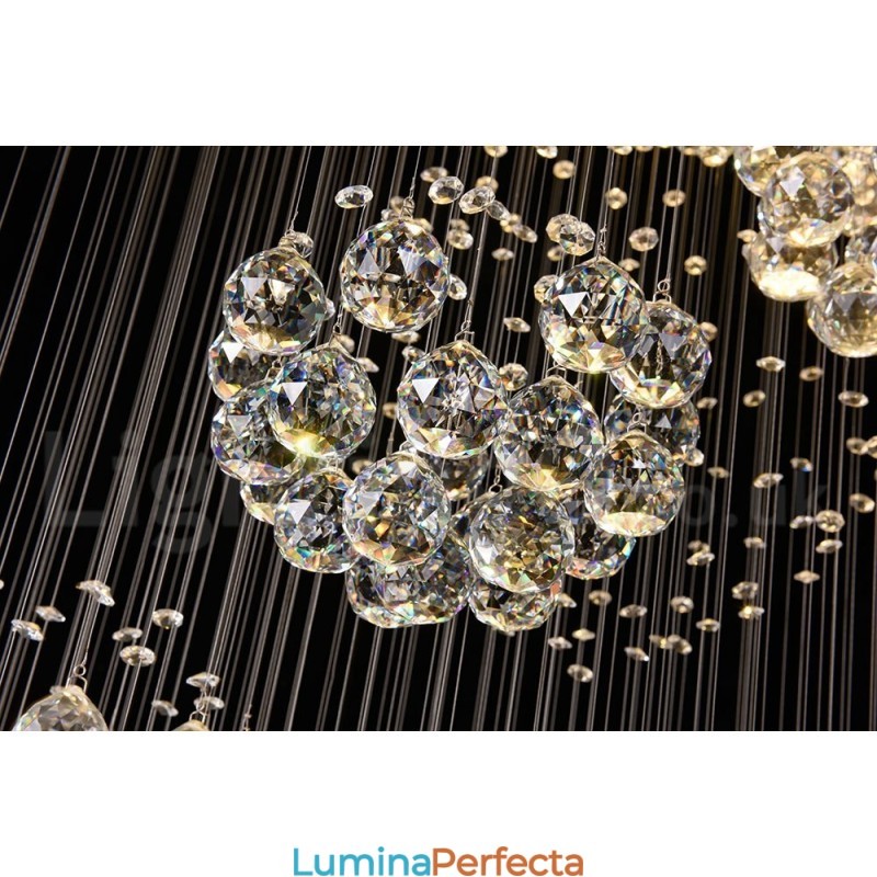 Lungime suplimentară, 5 metri, cristal lung, suspendat de tavan, candelabru modern, iluminat suspendat pentru casă, candelabru, lămpi