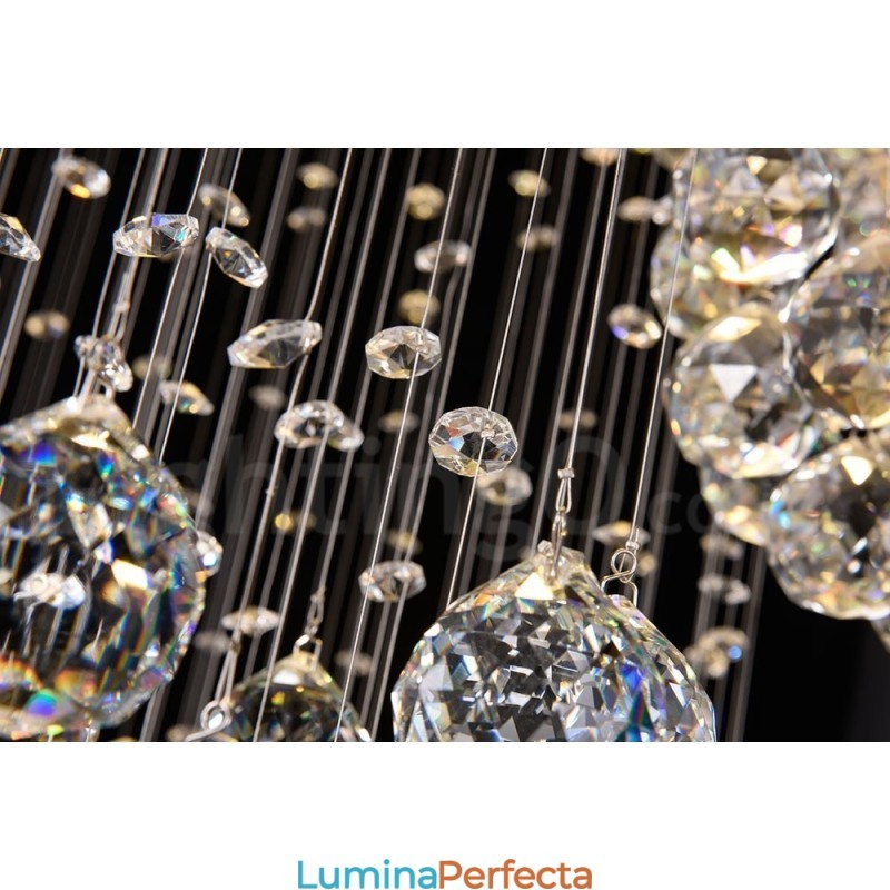 Lungime suplimentară, 5 metri, cristal lung, suspendat de tavan, candelabru modern, iluminat suspendat pentru casă, candelabru, lămpi