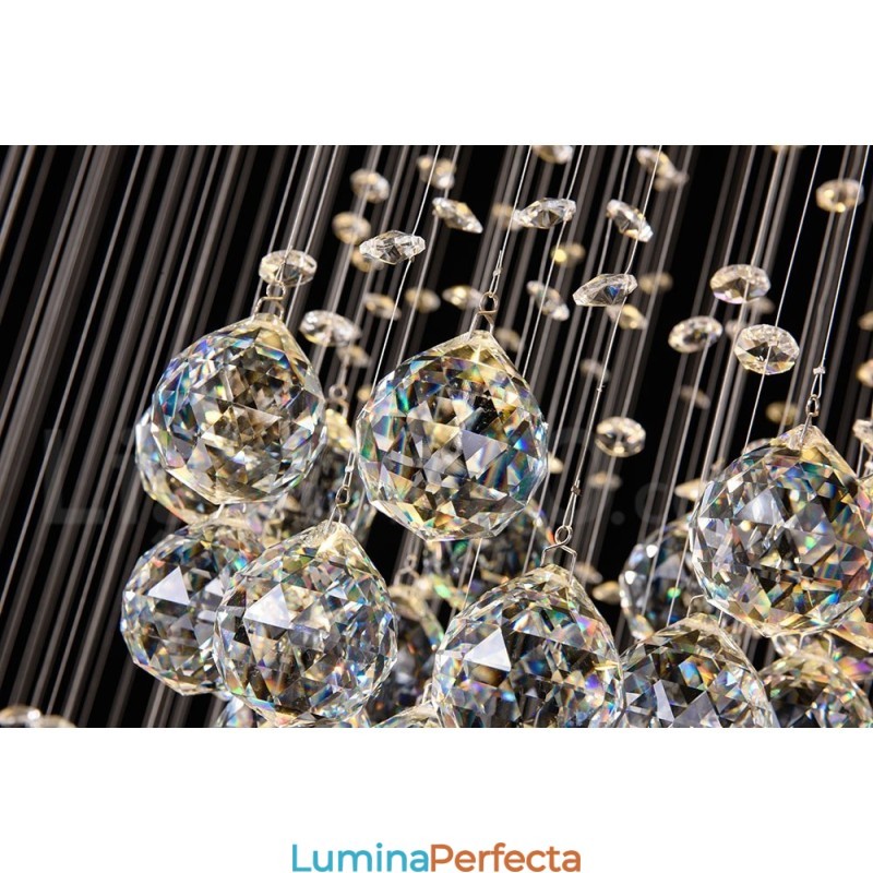 Lungime suplimentară, 5 metri, cristal lung, suspendat de tavan, candelabru modern, iluminat suspendat pentru casă, candelabru, lămpi