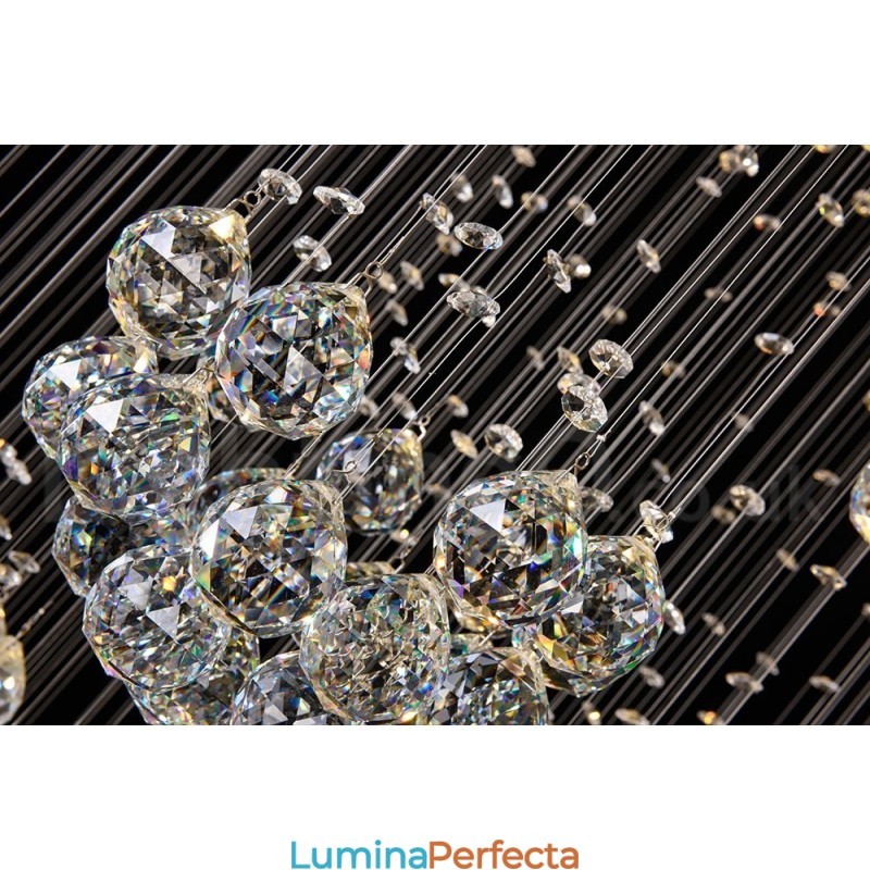 Lungime suplimentară, 5 metri, cristal lung, suspendat de tavan, candelabru modern, iluminat suspendat pentru casă, candelabru, lămpi