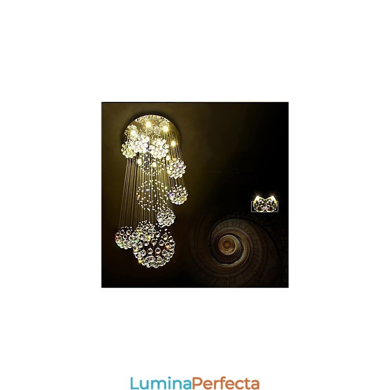 Lungime suplimentară, 5 metri, cristal lung, suspendat de tavan, candelabru modern, iluminat suspendat pentru casă, candelabru, lămpi