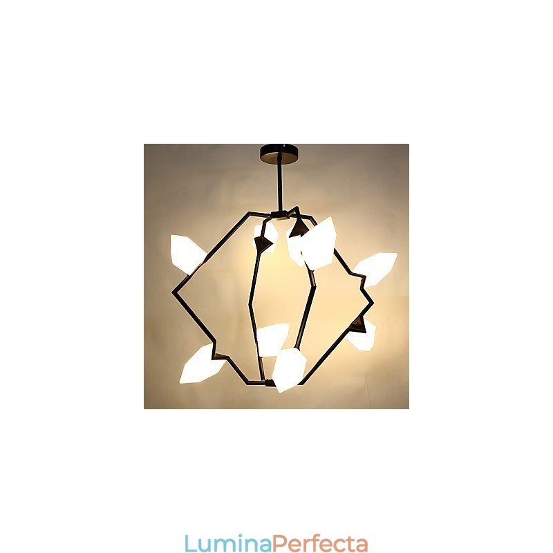 Lampă modernă din metal cu nouă lumini cu candelabru de piersici, cantina Decorate