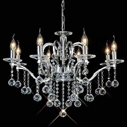 Candelabru elegant din cristal cu 8 lumini