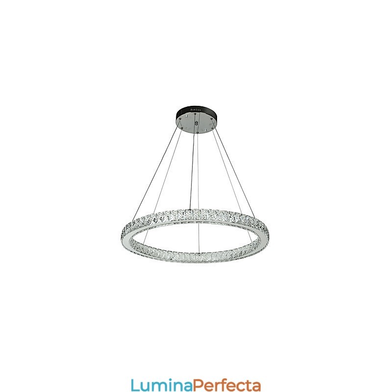Lumină suspendată de tavan cu inel reglabil Candelabru modern de iluminat Lumină de interior cu telecomandă