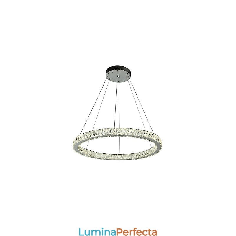 Lumină suspendată de tavan cu inel reglabil Candelabru modern de iluminat Lumină de interior cu telecomandă