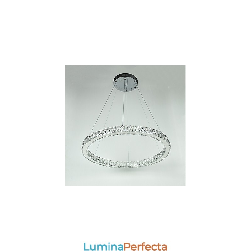 Lumină suspendată de tavan cu inel reglabil Candelabru modern de iluminat Lumină de interior cu telecomandă