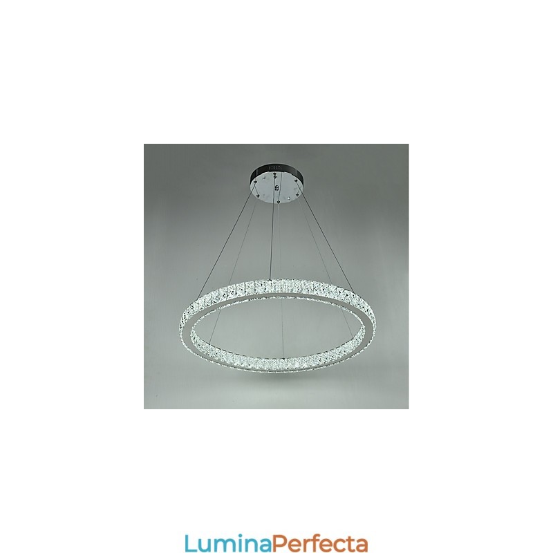 Lumină suspendată de tavan cu inel reglabil Candelabru modern de iluminat Lumină de interior cu telecomandă
