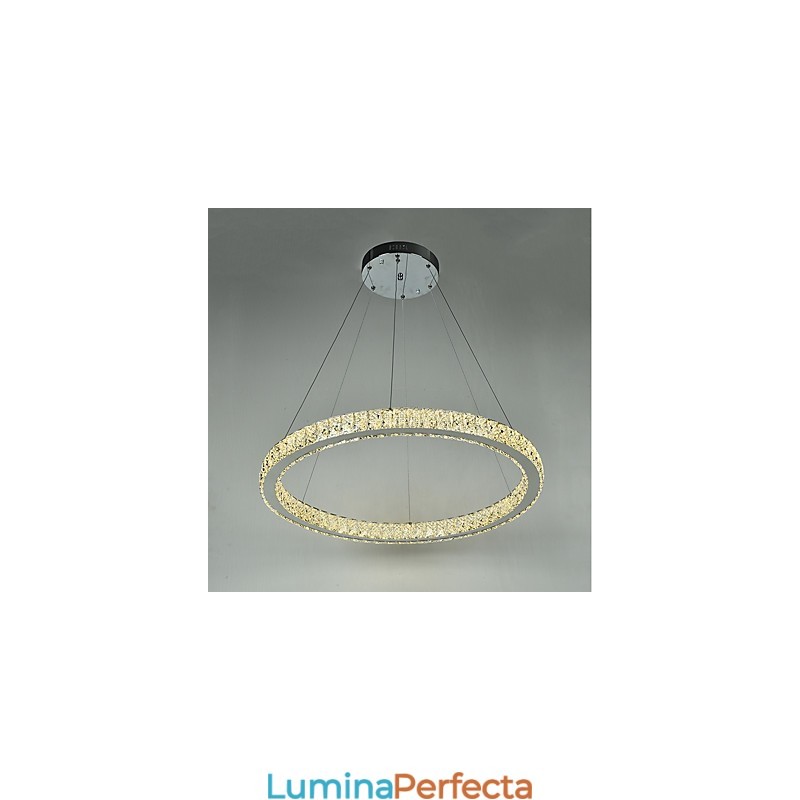Lumină suspendată de tavan cu inel reglabil Candelabru modern de iluminat Lumină de interior cu telecomandă