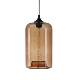 Pandantiv cu design sticle, pictură minimalistă de fier cu 1 lumină