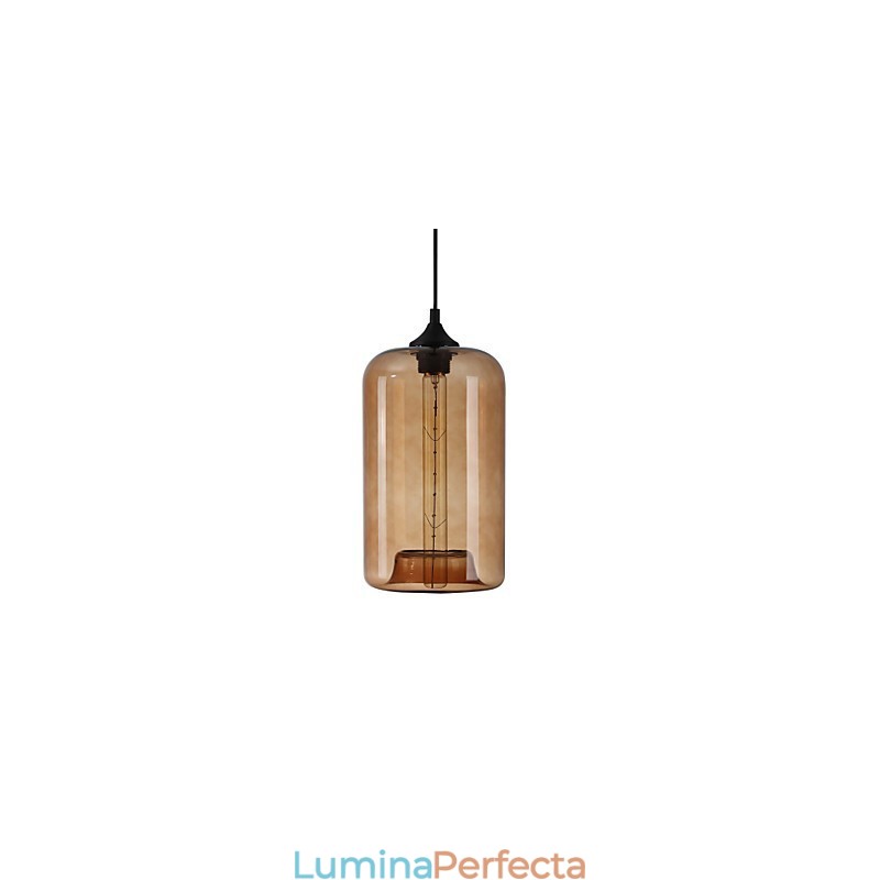 Pandantiv cu design sticle, pictură minimalistă de fier cu 1 lumină