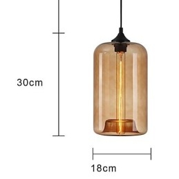 Pandantiv cu design sticle, pictură minimalistă de fier cu 1 lumină