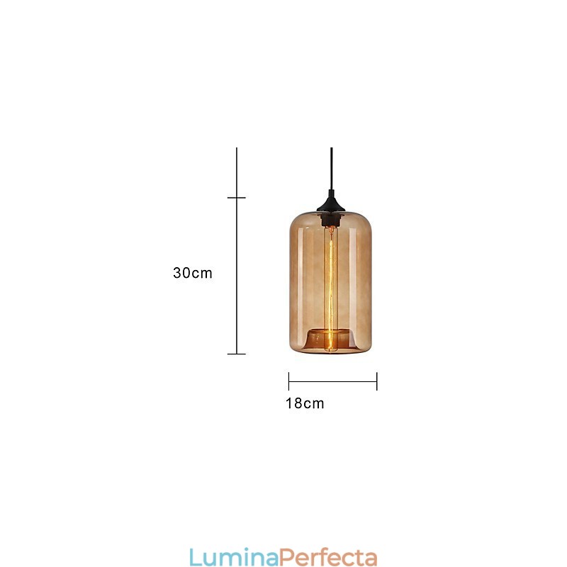 Pandantiv cu design sticle, pictură minimalistă de fier cu 1 lumină