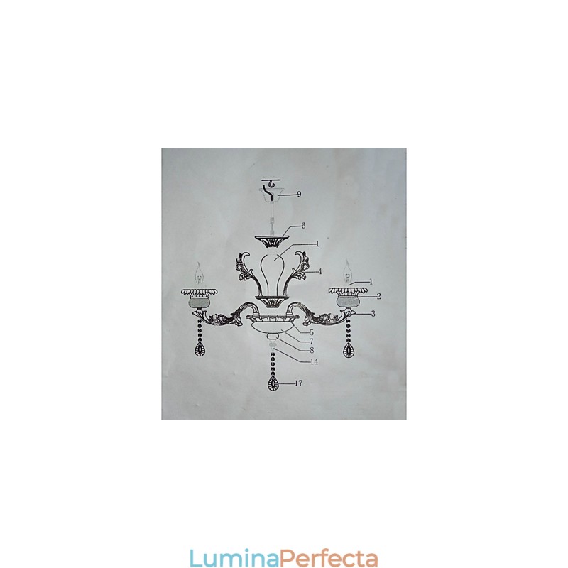 Caracteristică retro cromată pentru lumina suspendată din metal pentru designeri